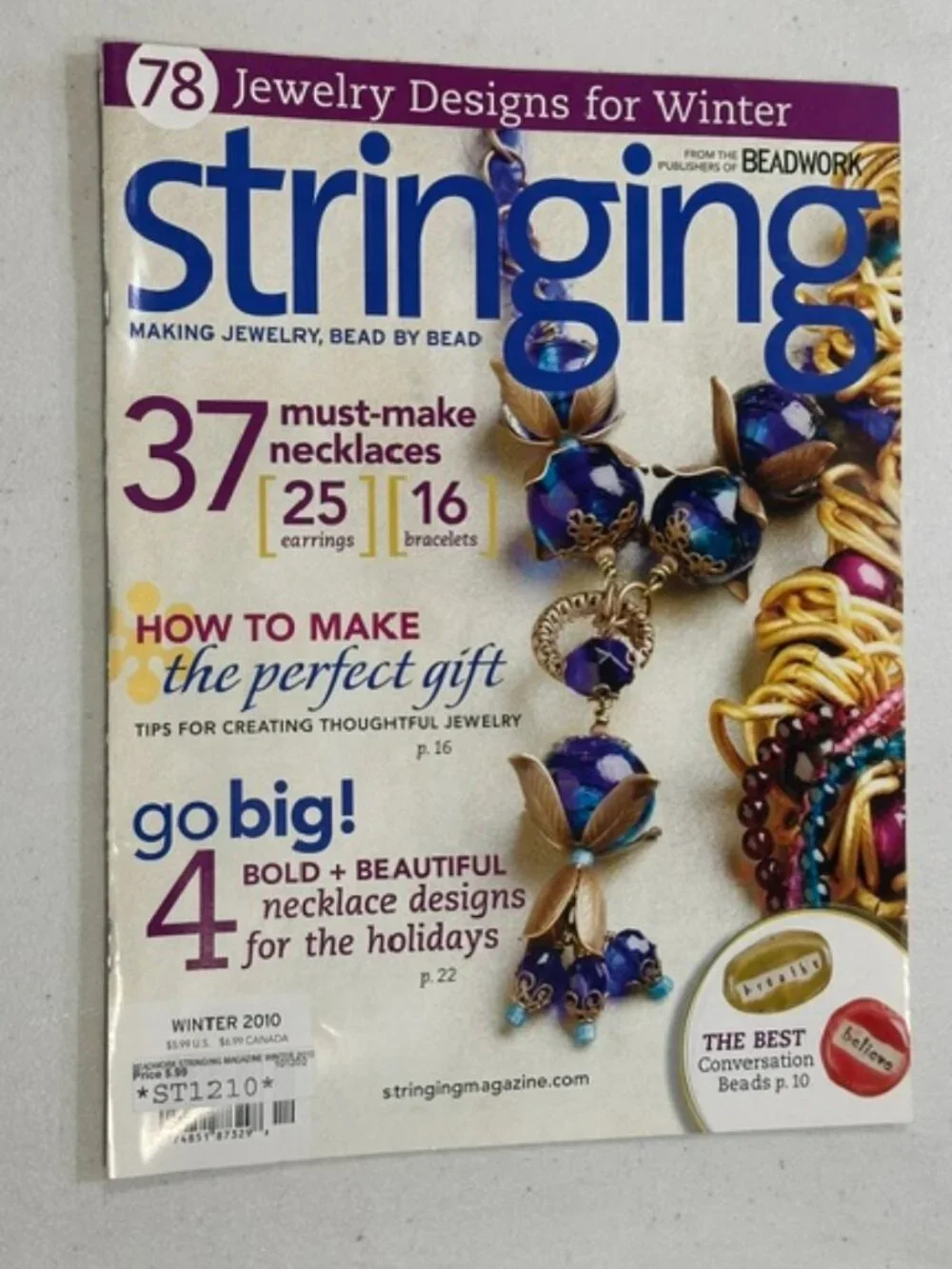 FOUR (4) Issues of Stringing Magazine-Spring, Summer, Fall & Winter 2010